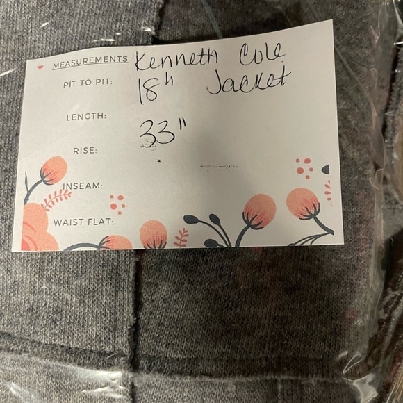 Kenneth Cole grey wool knit gorpcore outdoor neutral casual sweater jacket. SP - Picture 8 of 9